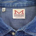 1960's~ MAVERICK DENIM WESTERN SHIRT... 15 1/2