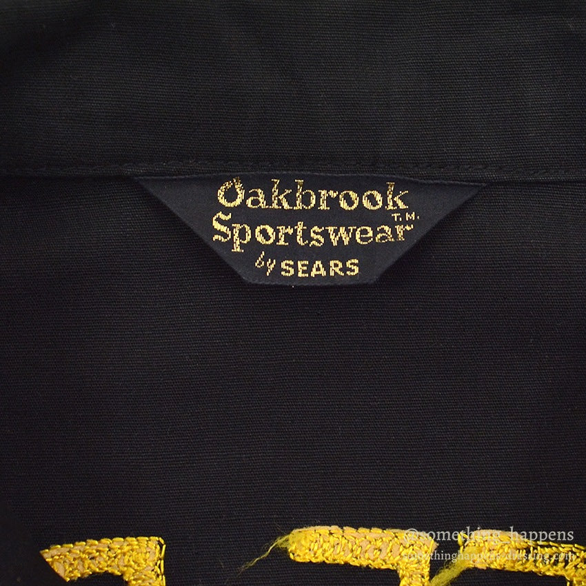 1960's OAKBROOK SPORTSWEAR BY SEARS THE BEE BUCK RADIO CLUB JACKET BLACK...