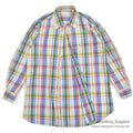 ~1980's CUZZENS PLAID COTTON DRESS SHIRT MADE IN IATLY 2 ... L