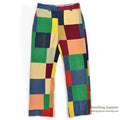 1970's CRAZY PATTERN PATCHWORK CORDUROY PANTS... W32/L28
