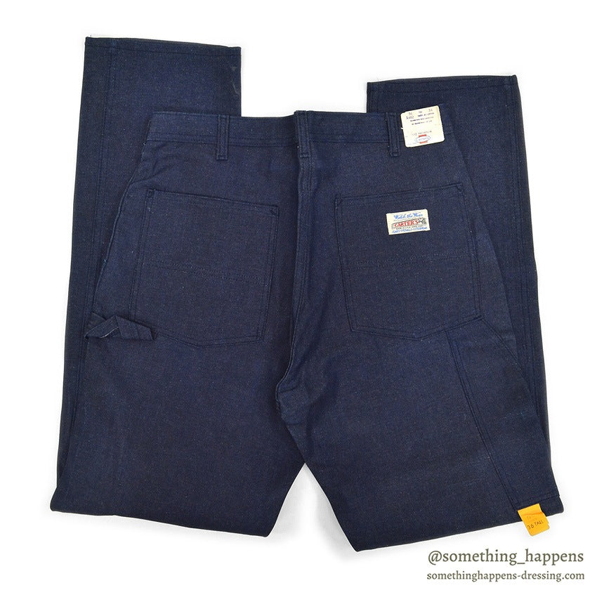 1970's~ DEADSTOCK CARTER'S DENIM PAINTER PANTS...W36/L34