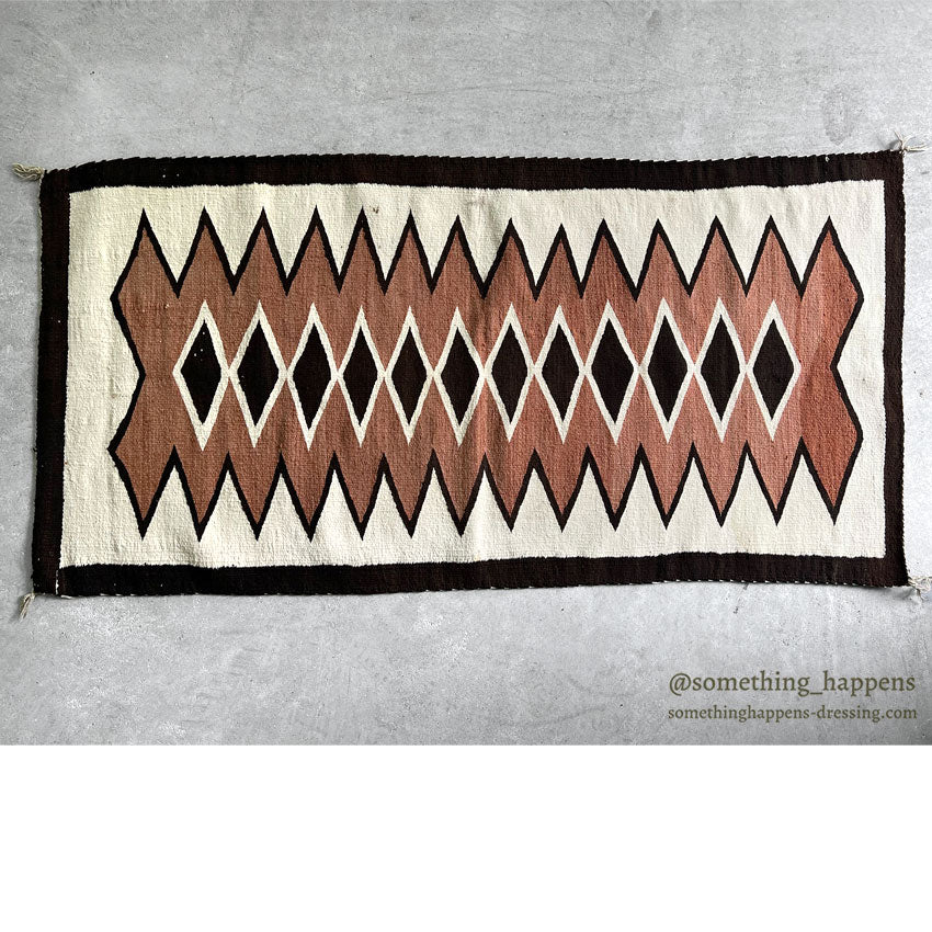 NAVAJO RUG DIAMONDS PATTERN RUNNER... 157cm/80cm