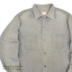 1960's TOWNCRAFT PENNEYS PLAIN LIGHT GRAY FLANNEL SHIRT ... L