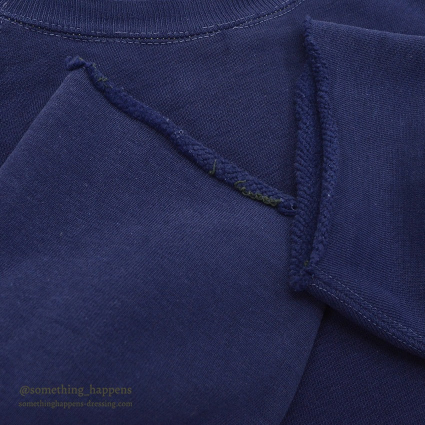 1950's AKOM NAVY FREEDOM SLEEVE BLANK SWEAT SHIRT...