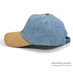 1990's~ DOG EMBROIDERY LEATHER / DENIM CAP...