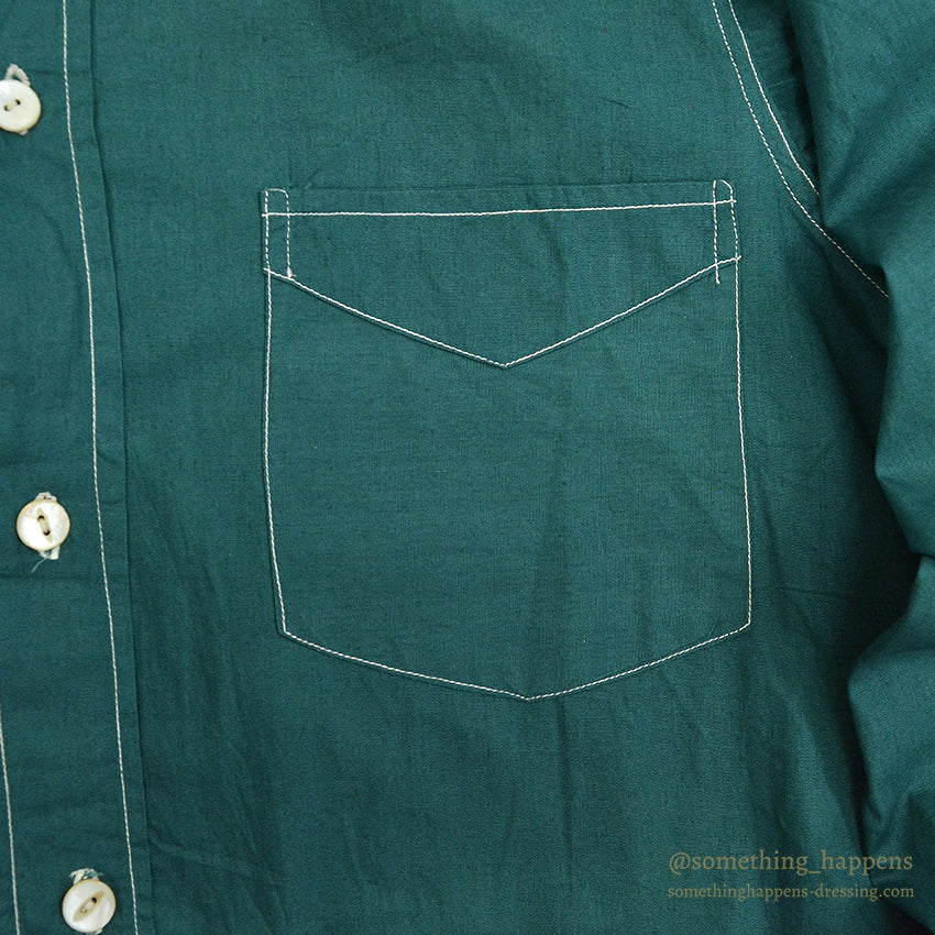 1930's~ DEADSTOCK COLOR PLAIN SHIRT...