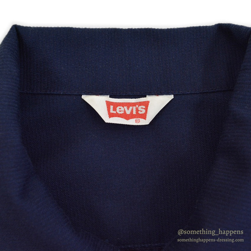 ~1970's LEVI'S 70505 BIG-E PIQUE JACKET DARK NAVY ... BIG SIZE