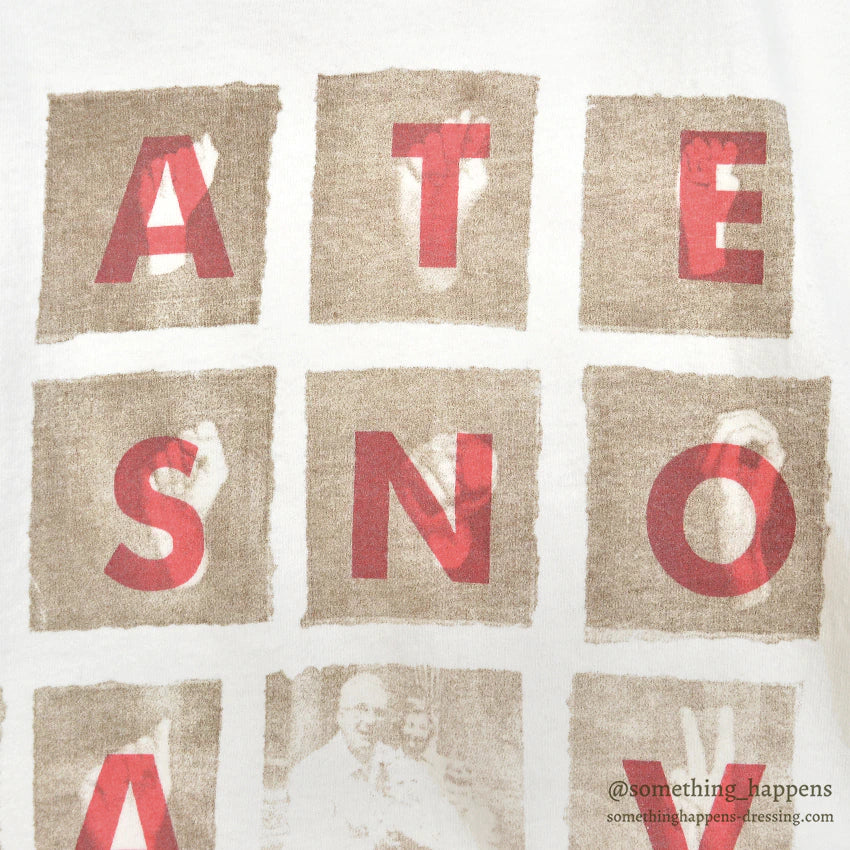 1990's HANES HATE IS NOT A FAMILY VALUE PHOTO PRINT T-SHIRT ... L