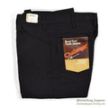 1970's~ DEADSTOCK CHALLENGER BY Kmart BLACK BOOT CUT TWILL PANTS... W32/L32