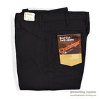 1970's~ DEADSTOCK CHALLENGER BY Kmart BLACK BOOT CUT TWILL PANTS... W32/L32