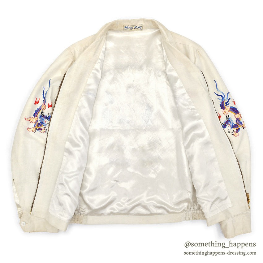 1960s VIETNAM SOUVENIR JACKET (Vietnamese style jacket) 65-66 White...