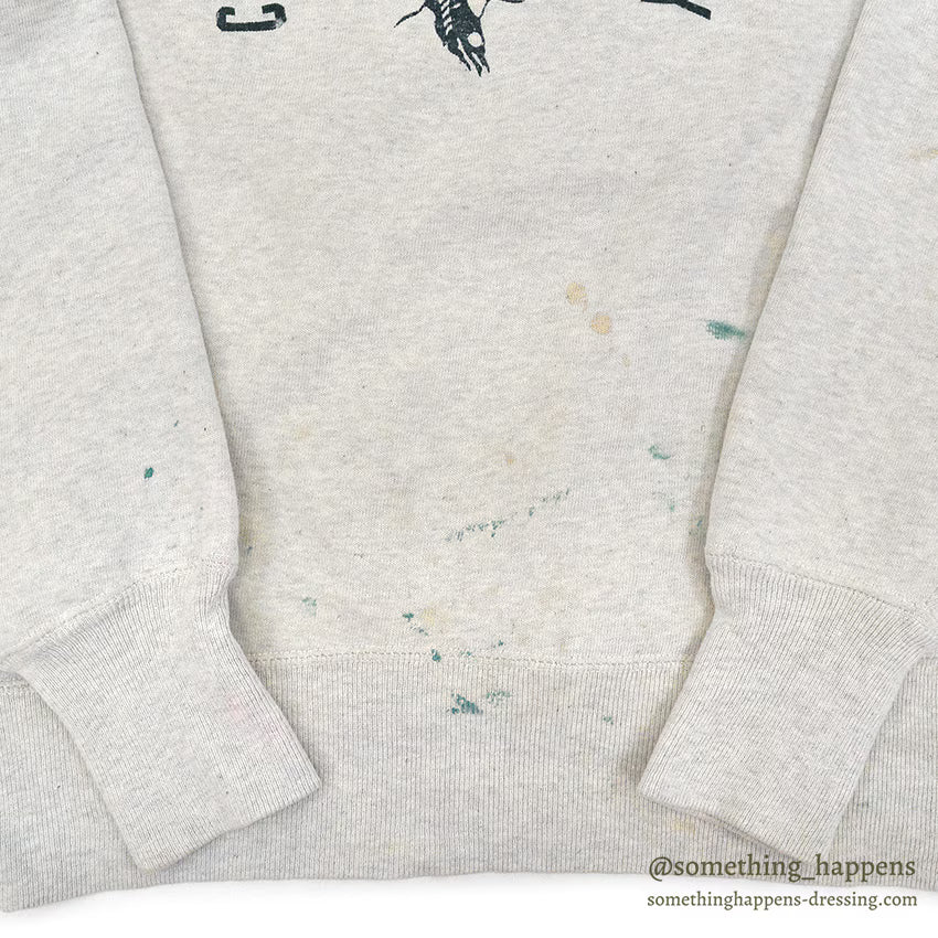 1950's CHAMPION RUNNER TAG INDIAN HEAD FLOCK PRINT SWEAT SHIRT ... L