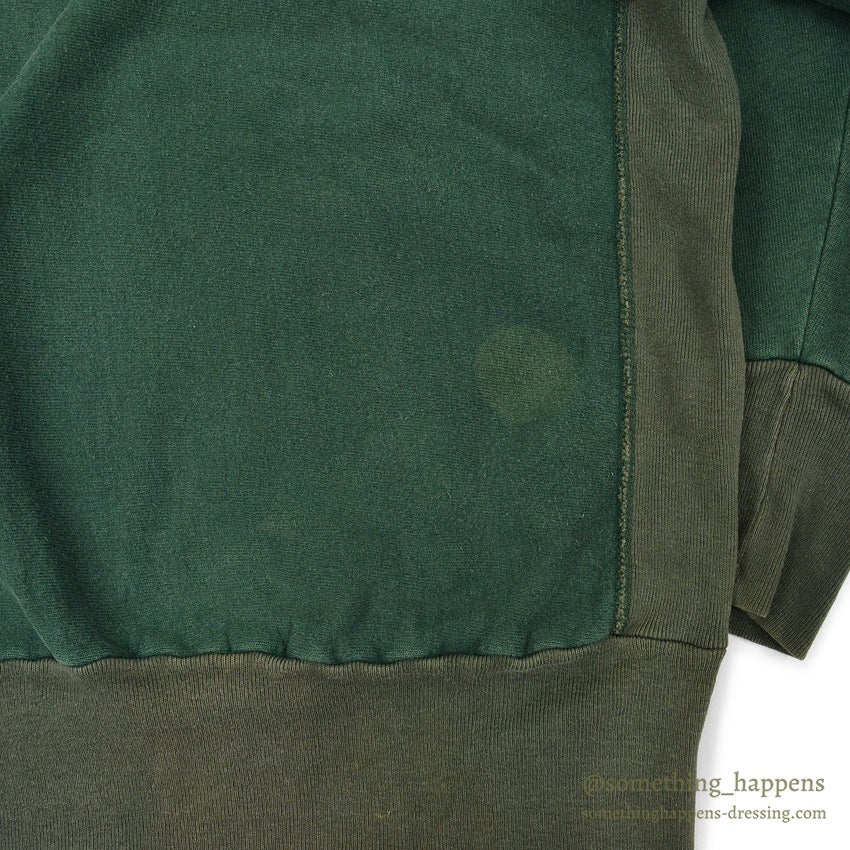 1990's CHAMPION BLANK REVERSE WEAVE SWEAT PARKA / GREEN TWO-TONE ... XL