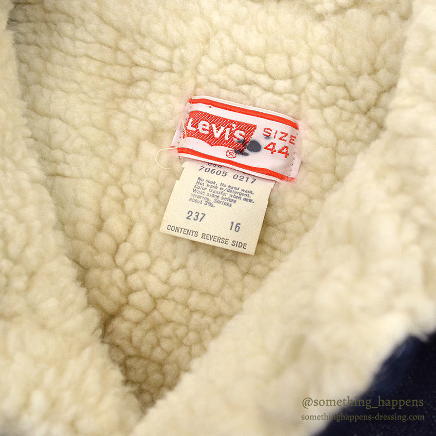 1970's DEADSTOCK Levi's 70605-0217 DENIM BOA JACKET... 44