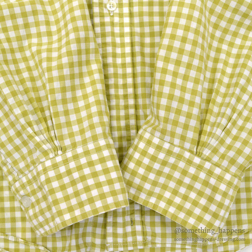 1990's BROOKS BROTHERS GINGHAM CHECK B/D SHIRT...