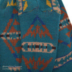 ~1980's PENDLETON NATIVE PATTERN ZIP-UP WOOL CARDIGAN... M