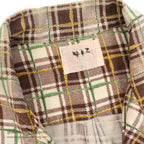 1950's OLD COTTON PRINT FLANNEL SHIRT...