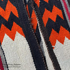 c.1940's NAVAJO RUG UNUSUAL ZIGZAG AND STRIPED PATTERN ... 153cm/82cm