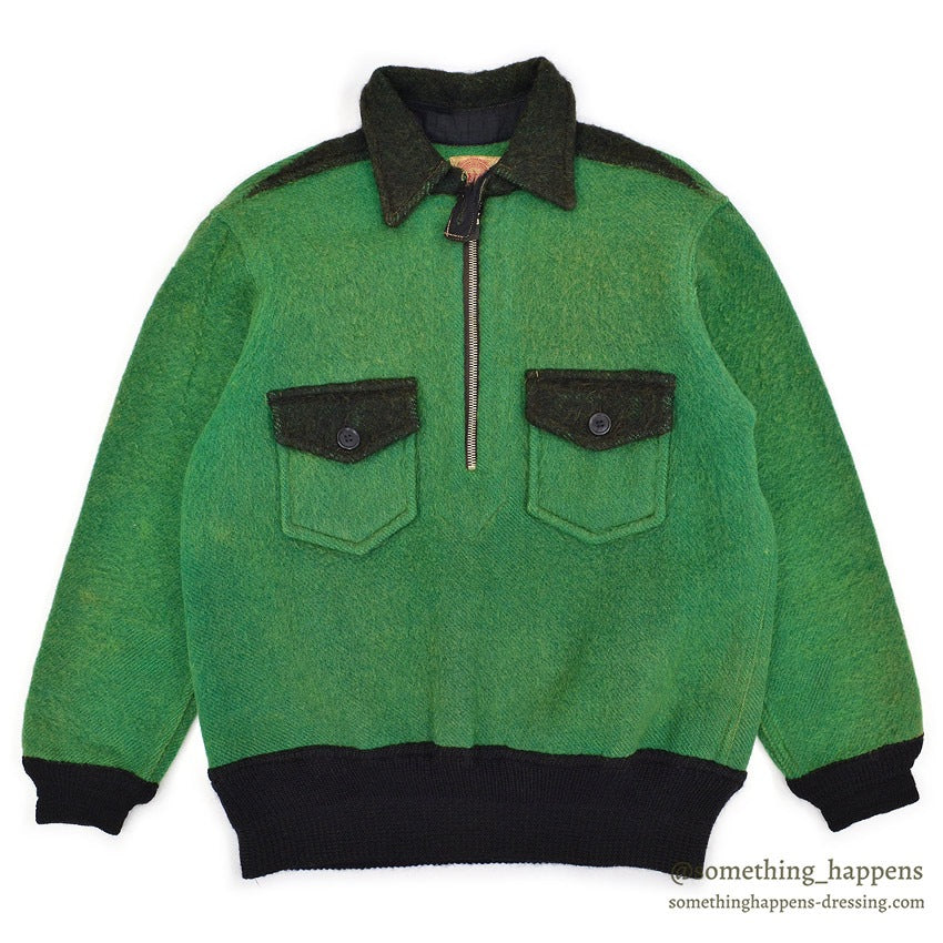 1920's HUDSON'S BAY COMPANY TWO-TONE WOOL JACKET / CHIN STRAP...