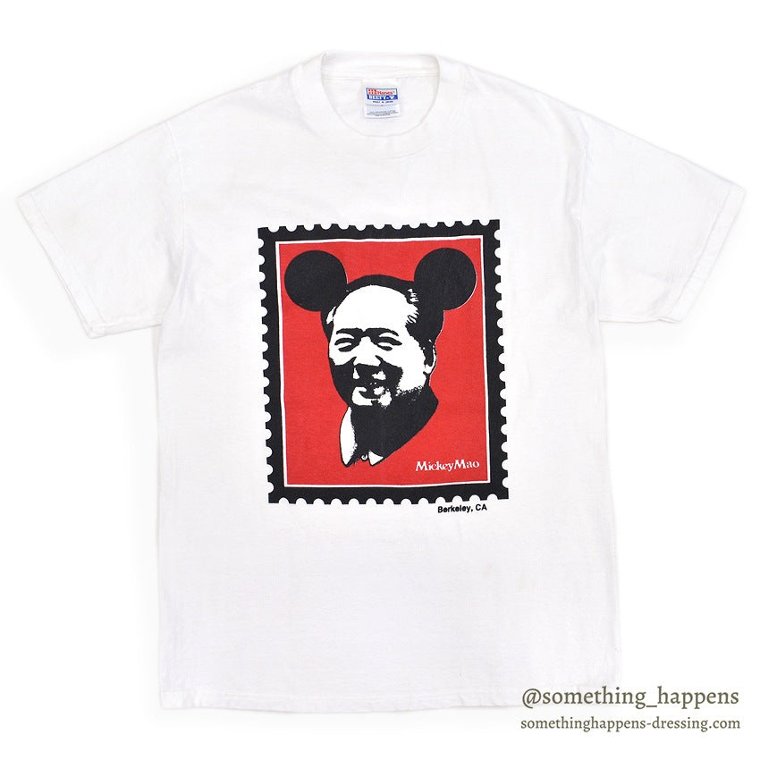 1990's~ HANES MICKEY MAO ART T-SHIRT...M
