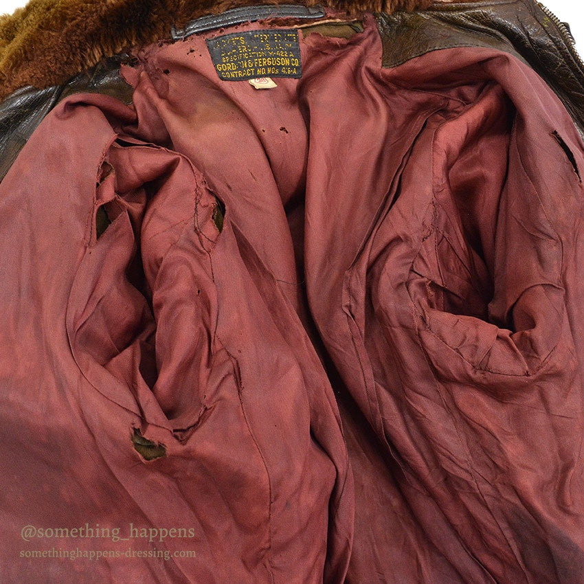 1940's USNAVY M-422A FLIGHT JACKET / GORDON & FERGUSON CO. ... 36