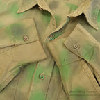 1960's DUBBLE WARE HAND PAINT CAMO SHIRT ... 16 1/2