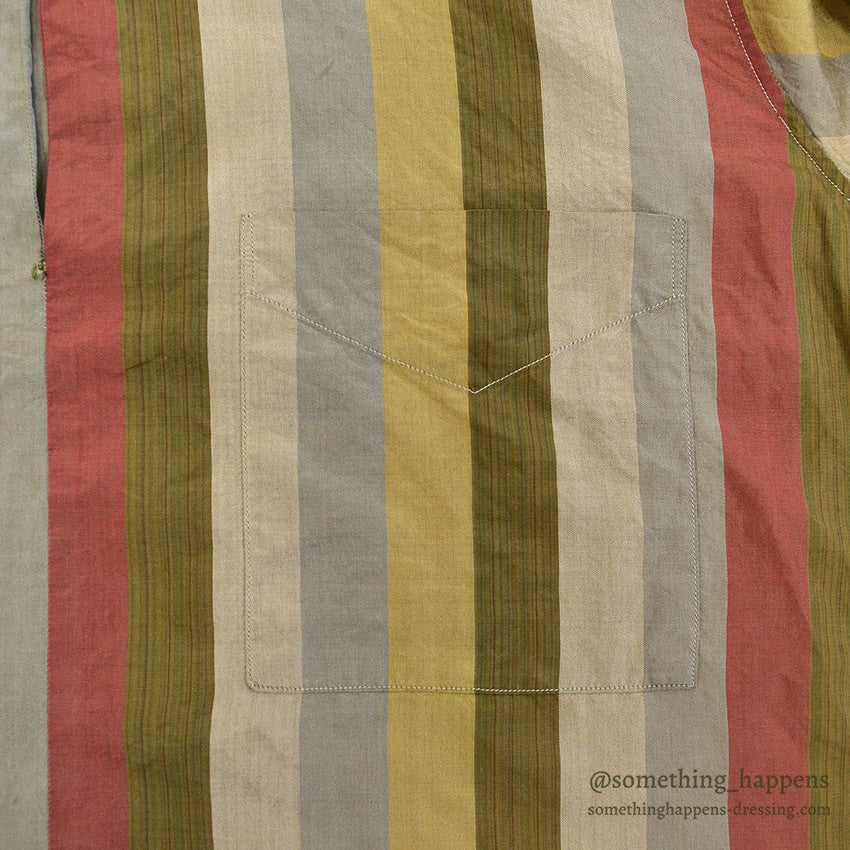1950's~ OLD MULTI COLOR STRIPE PULLOVER SHIRT...