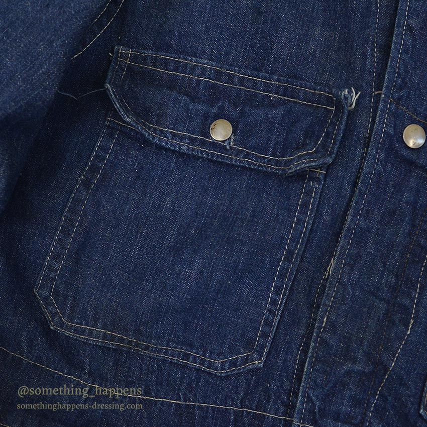 1940's UNKNOWN DENIM COVERALLS / DARK ...
