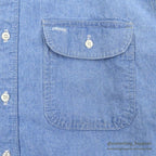 1980's FIVE BROTHER CHAMBRAY SHIRT...L