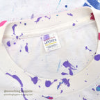 1990's JOCKEY ABSTRACT PAINT & PEACE , HONEY SKULL T-SHIRT ... XL