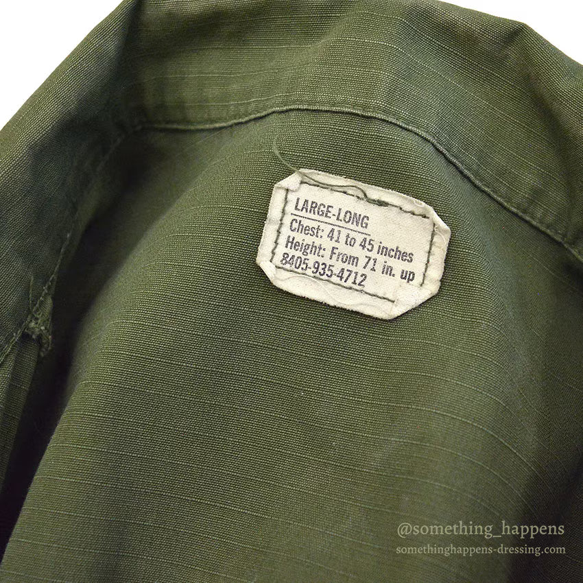 1960's USARMY JUNGLE FATIGUE JACKET / MODIFIED... LARGE-LONG