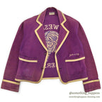 ~1940's TSLANKFORD & SONS IOWA WESLEYAN TIGER EMBROIDERY MOLESKIN JACKET...