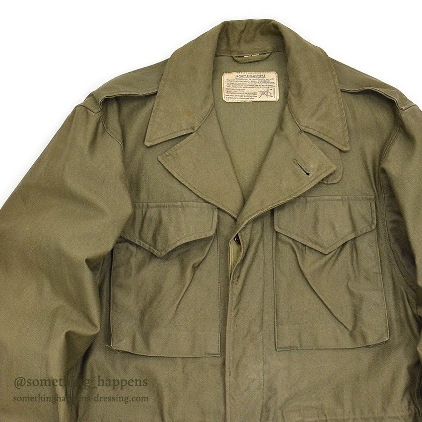 1940's WW2 M1943 FIELD JACKET / PORTRAIT PAINT, SUPER RARE ... 34L