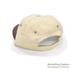 1990's ORVIS CANVAS / LEATHER LONG BILL FISHING CAP / NO LOGO...