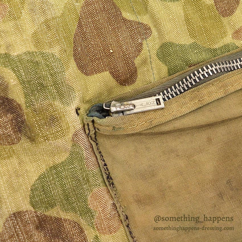 1940's USARMY WW2 FROG SKIN CAMO HBT JACKET / MODIFIED... 36R