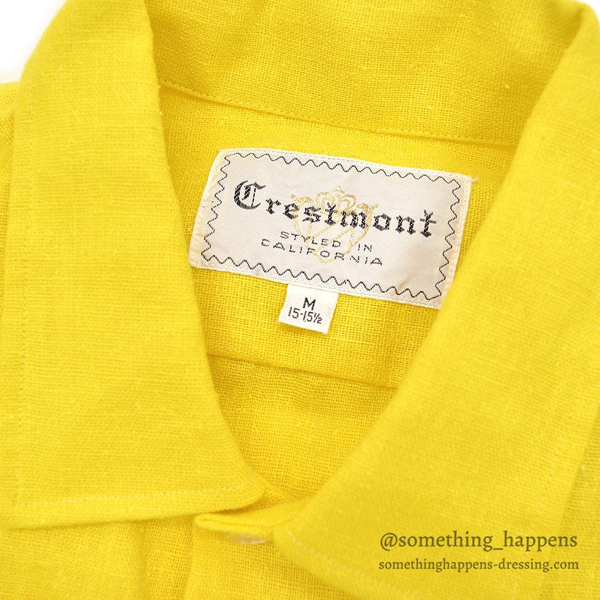 1960's DEADSTOCK CRESTMONT FLOWER EMBROIDERY S/S SHIRT ... M