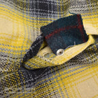 1940's~ YELLOW / BLACK PLAID DOUBLE MACKINAW WOOL JACKET / VERY RARE COLOR ...