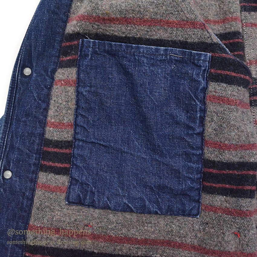 1960's NATIONAL MASTER DENIM COVERALL / BLANKET LINED...