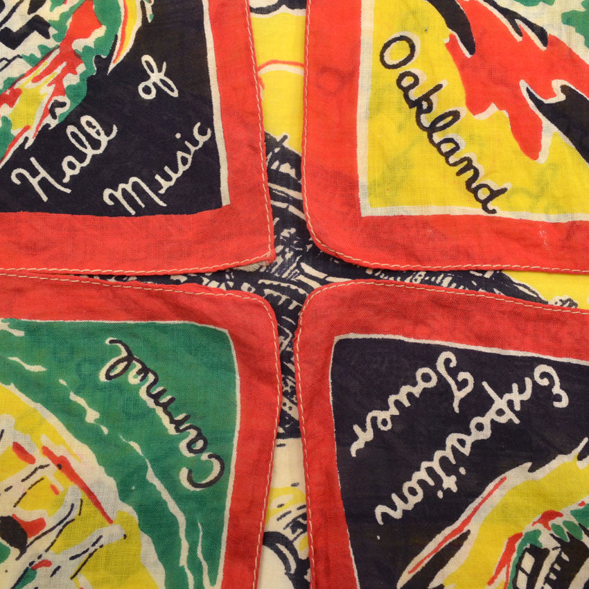 30's San Francisco World's Fair Advertising Bandana...