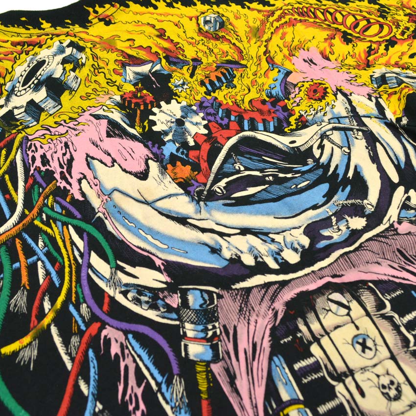 90's LIQUID BLUE 'X-man' Overprint!! Silkscreen T-shirt... L