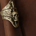 40's~ Skull pilot wings ring ... No. 18