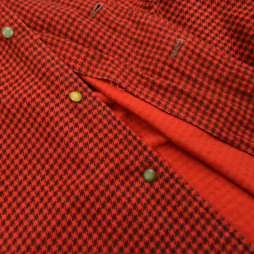 ~50's Unknown 'Houndstooth' Print Flannel Super Big...