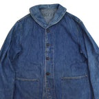 1940s US Navy Shawl Collar Denim Jacket...