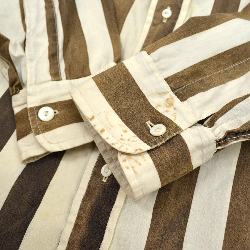 ~40's POWERS STRIPE LONG SLEEVE SHIRT'S... 151/2