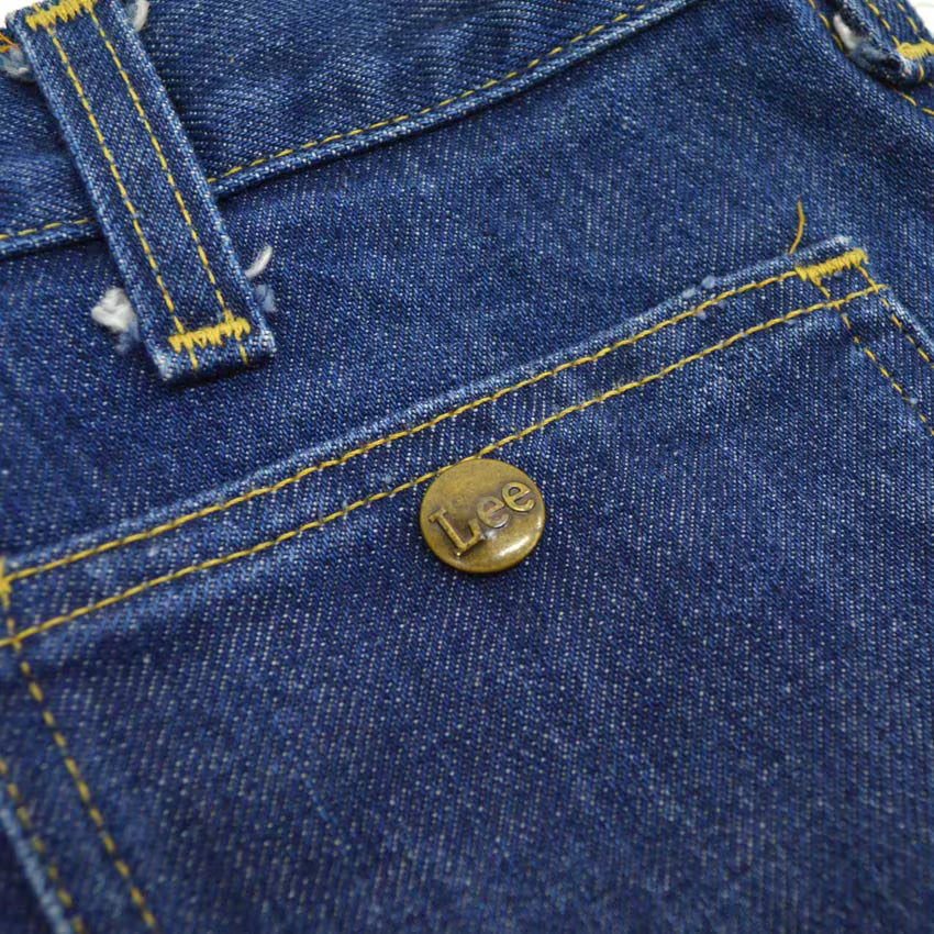 70's Lee 244-1347 デニムブッシュパンツ ストレート 濃紺 ...W34×L32