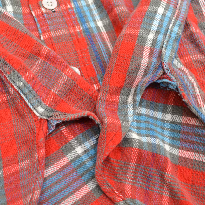 1950s-era old cotton flannel shirts with gussets...