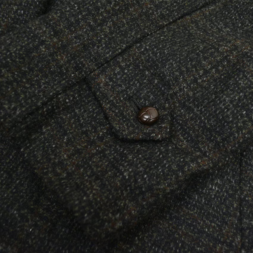50's Deadstock PENNEYS Black Plaid Wool Coat...