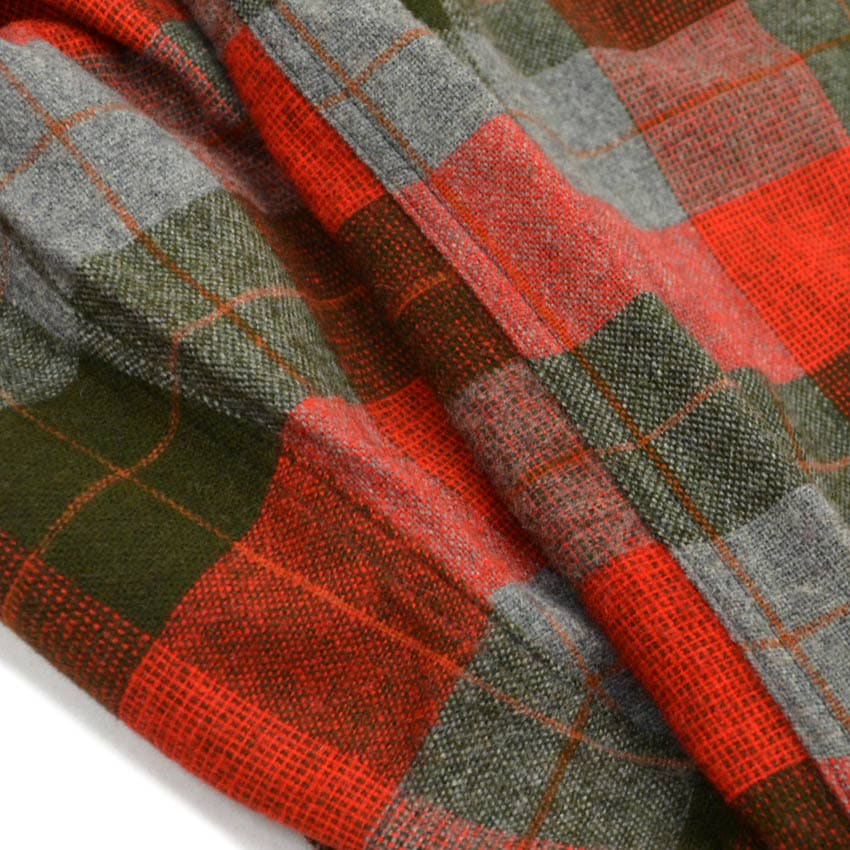 50's Cranbrook Red×Green wool check shirts...M