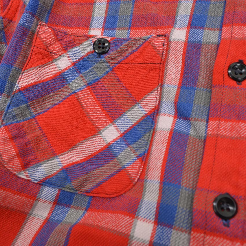 ~60's PILGRIM Flannel Shirt with Gusset... L