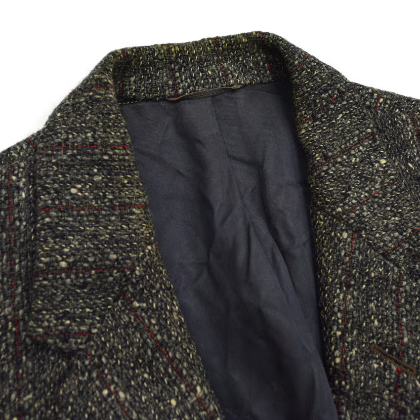 1950s University Town Salt and Pepper Wool Tailored Jacket...